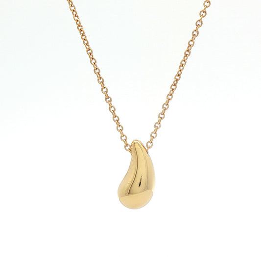 Elsa Peretti Tear Drop 18kt Yellow Gold Pendant