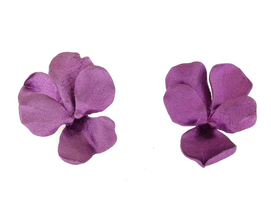 JAR Aluminum Pansey Earrings  Earrings with 18K Gold Clips