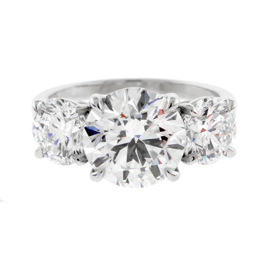 Three Stone Diamond Ring, Five Carat Total, by Pampillonia