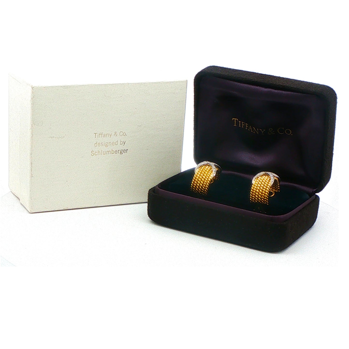 Tiffany & Co.  Schlumberger Diamond X 6 Row Rope Earrings