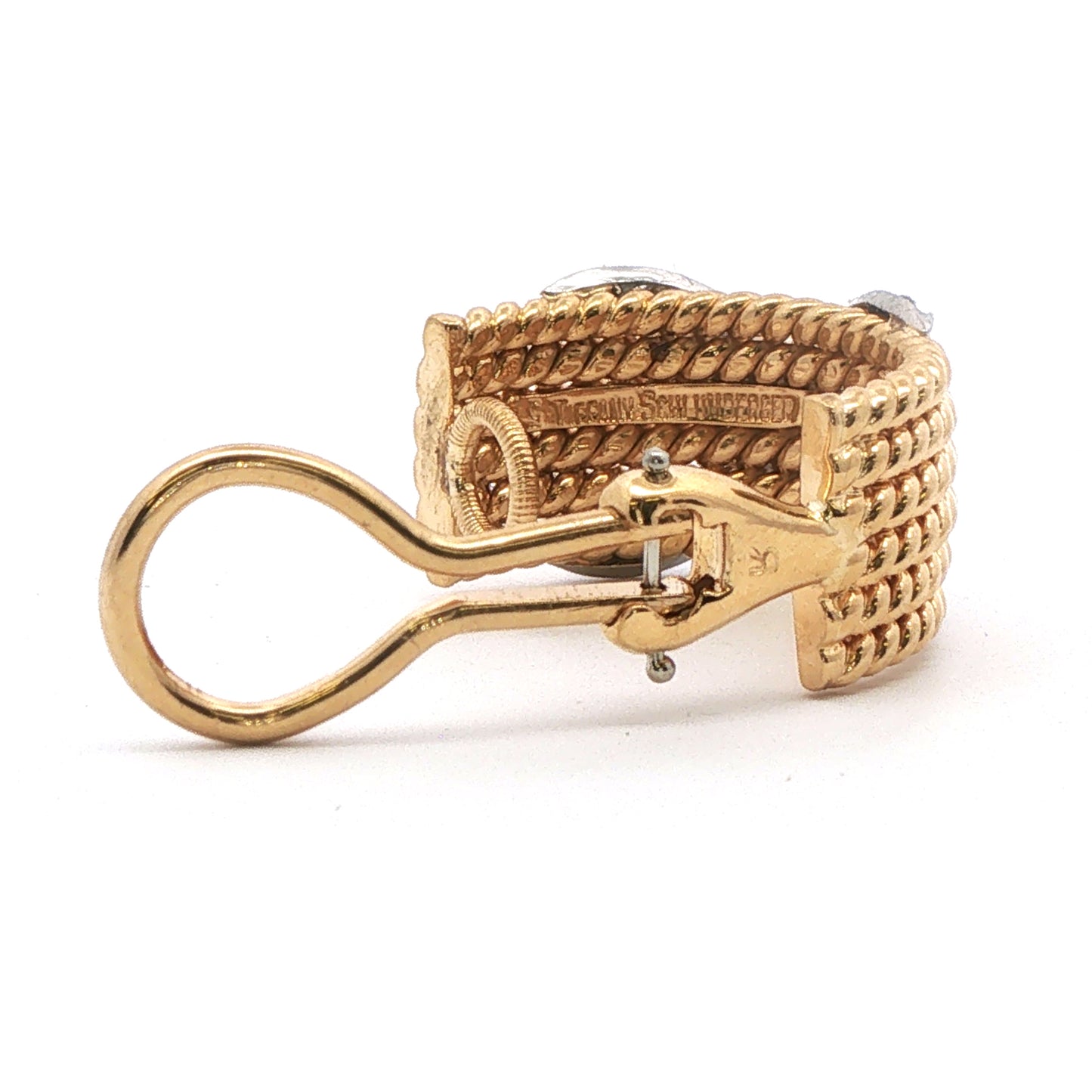 Tiffany & Co.  Schlumberger Diamond X 6 Row Rope Earrings