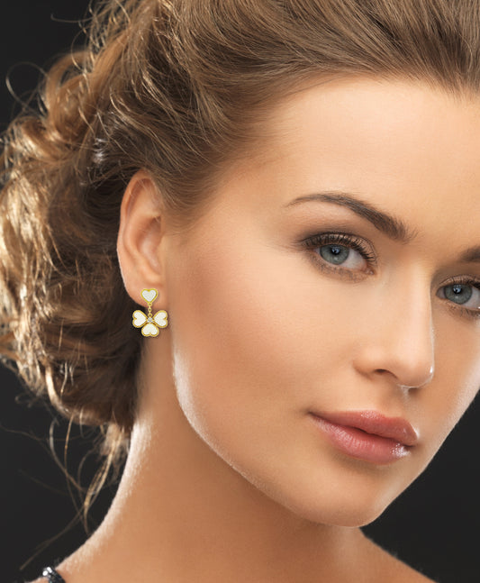 Van Cleef & Arpels Sweet Alhambra Effeuillage Heart Earrings